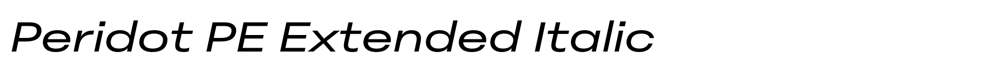 Peridot PE Extended Italic image